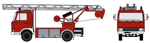 Loewe 4124 - H0 - Iveco Magirus Zeta  90M5 - DL18 Facelift - Neutral Rot